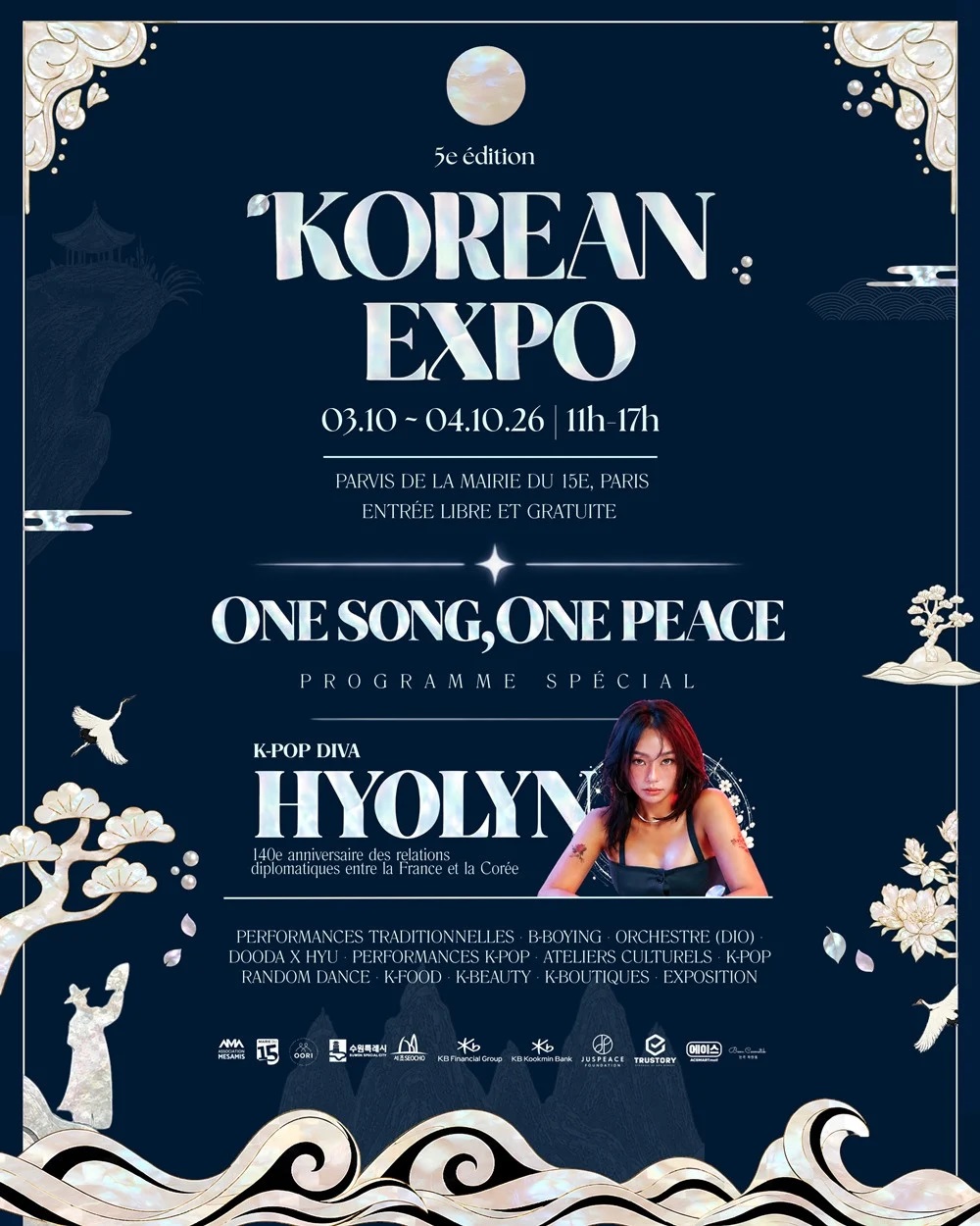 Hyolyn lần đầu trình diễn "ONE SONG ONE PEACE", lan tỏa thông điệp hòa bình tại Paris - Ảnh 2. Hyolyn lần đầu trình diễn "ONE SONG ONE PEACE", lan tỏa thông điệp hòa bình tại Paris - Ảnh 2.