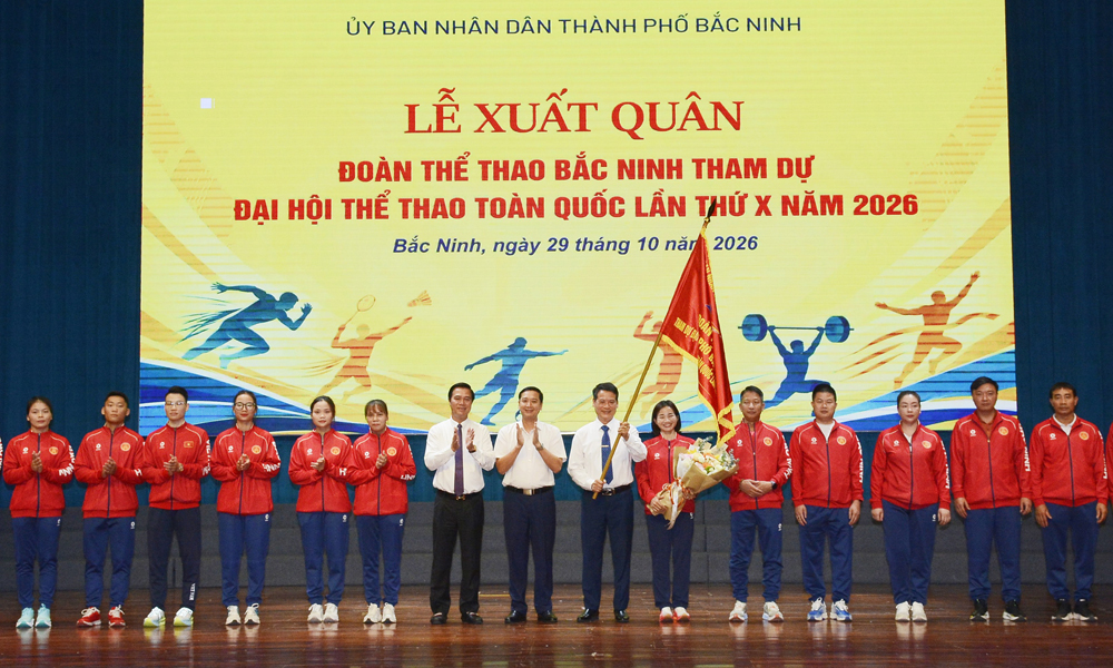 Bắc Ninh xuất quân dự Đại hội Thể thao toàn quốc 2026, đặt mục tiêu giành từ 30 HCV - Ảnh 1. Bắc Ninh xuất quân dự Đại hội Thể thao toàn quốc 2026, đặt mục tiêu giành từ 30 HCV - Ảnh 1.