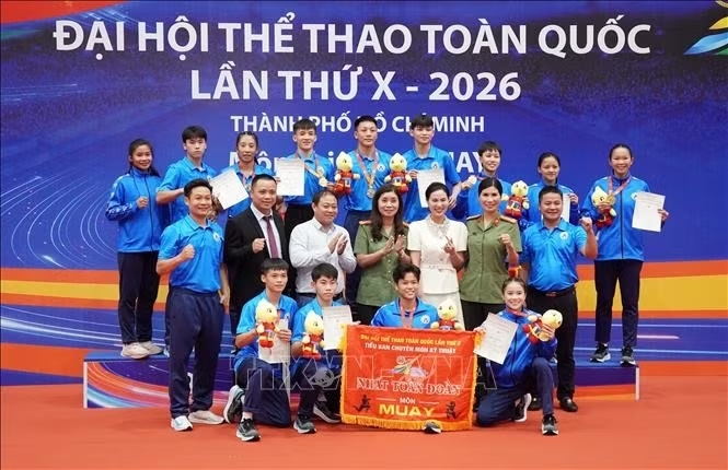 Muay giành 6 HCV, Hà Nội vươn lên dẫn đầu Đại hội Thể thao toàn quốc 2026 - Ảnh 1. Muay giành 6 HCV, Hà Nội vươn lên dẫn đầu Đại hội Thể thao toàn quốc 2026 - Ảnh 1.