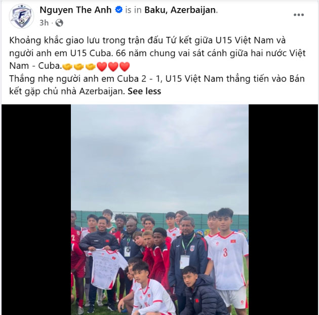 U15 Việt Nam và U15 Cuba giao lưu đầm ấm sau trận tứ kết U15 World Cup Festival 2026 - Ảnh 1. U15 Việt Nam