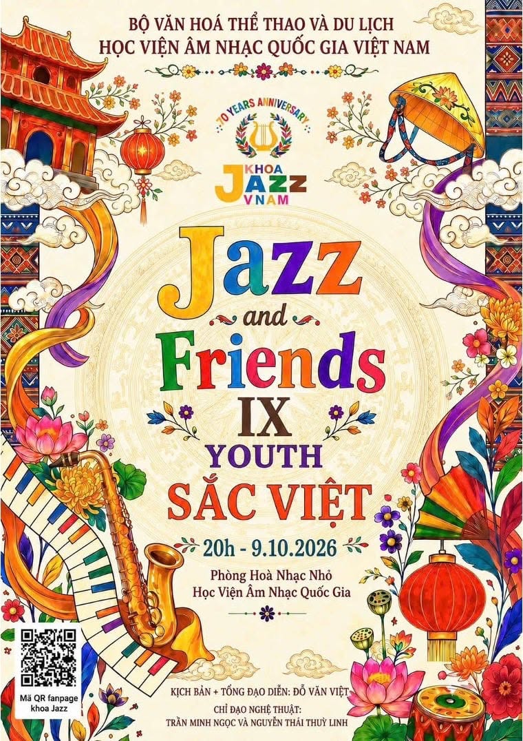 Khoa Nhạc Jazz “hội tụ và lan tỏa” trong dấu mốc 70 năm Học viện Âm nhạc Quốc gia Việt Nam - Ảnh 1. Khoa Nhạc Jazz “hội tụ và lan tỏa” trong dấu mốc 70 năm Học viện Âm nhạc Quốc gia Việt Nam - Ảnh 1.