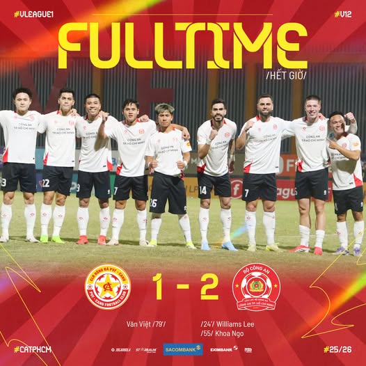 Công An TPHCM hạ chủ nhà PVF-CAND 2-1 ở vòng 12 V-League