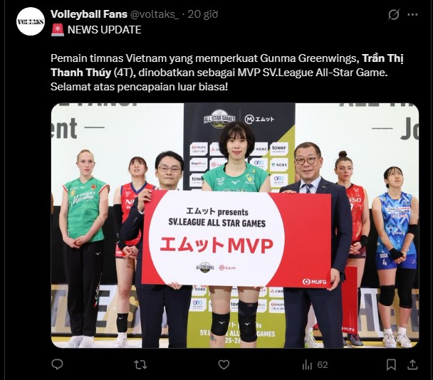 Tin nóng thể thao tối 1/2: Bóng chuyền Việt Nam nhận quyết định quan trọng; truyền thông quốc tế lên tiếng về Thanh Thúy - Ảnh 2. Tin nóng thể thao tối 1/2: Bóng chuyền Việt Nam nhận quyết định quan trọng; truyền thông quốc tế lên tiếng về Thanh Thúy - Ảnh 2.