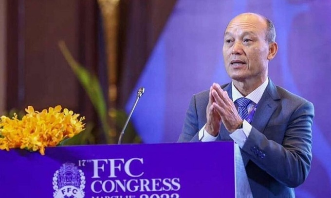 Bóng đá Campuchia đặt mục tiêu dự World Cup, có nhiều tham vọng lớn trong nhiệm kỳ mới - Ảnh 1. Bóng đá Campuchia đặt mục tiêu dự World Cup, có nhiều tham vọng lớn trong nhiệm kỳ mới - Ảnh 1.