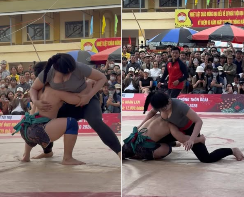 Đô vật Anh Thơ thi đấu với nhà vô địch SEA Games Đào Hồng Sơn hôm 24/2/2026 Đô vật Anh Thơ thi đấu với nhà vô địch SEA Games Đào Hồng Sơn hôm 24/2/2026