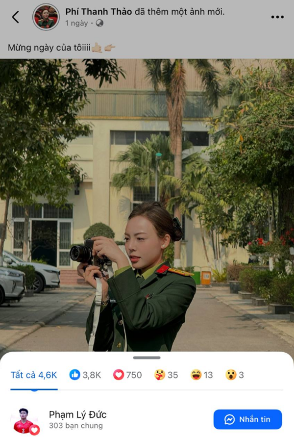 Lý Đức thường xuyên "thả tim" dưới mọi bài đăng của Phí Thanh Thảo