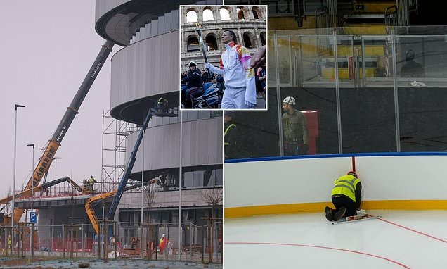 Olympic Mùa đông Italy 2 ngày trước khai mạc: Công trường vẫn ngổn ngang, sân băng bị chê  - Ảnh 1.