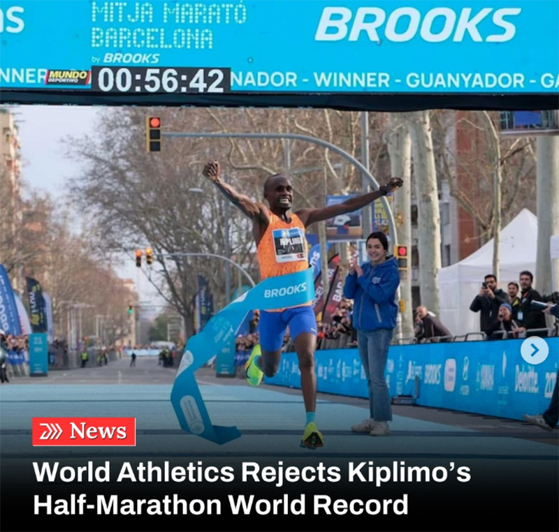 Kỷ lục thế giới bán marathon của Jacob Kiplimo bất ngờ không được World Athletics công nhận - Ảnh 1.