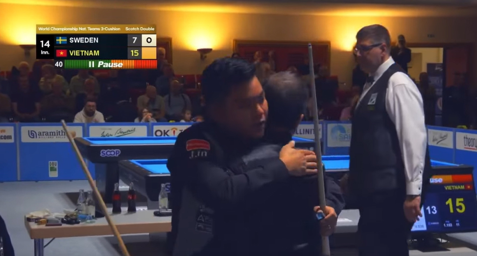 Thắng nghẹt thở Thụy Điển, Trần Quyết Chiến vào chung kết carom 3 băng thế giới - Ảnh 2.