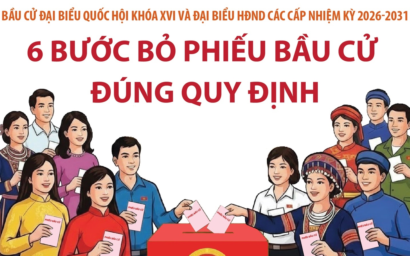 Bầu cử Quốc hội và HĐND: 6 bước bỏ phiếu bầu cử đúng quy định