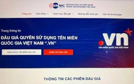 Tên miền quốc gia “.vn” được đấu giá gấp hơn 20 lần giá khởi điểm trong ngày đầu tiên