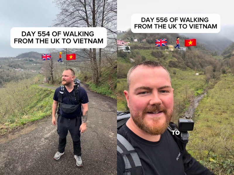 Luke Deakin cập nhật hành trình đi bộ xuyên lục địa trên trang cá nhân