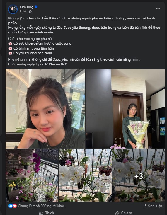 Ngày 8/3: Hoa khôi bóng chuyền Phạm Thị Yến nhận lời chúc ngọt ngào từ chồng; Đình Bắc mong mẹ bình an - Ảnh 4.