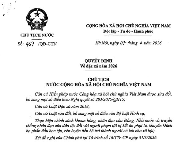 Đặc xá 2026: Lan tỏa chính sách nhân đạo trong thời điểm lịch sử - Ảnh 2.