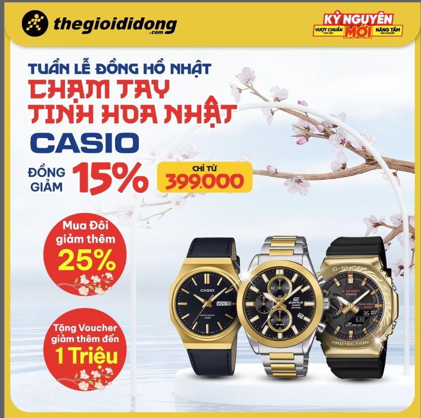 Lộ diện top đồng hồ Nhật "phá đảo" 2026: Săn ngay tại Tuần lễ Vàng Thế giới di động! - Ảnh 1. Lộ diện top đồng hồ Nhật "phá đảo" 2026: Săn ngay tại Tuần lễ Vàng Thế giới di động! - Ảnh 1.