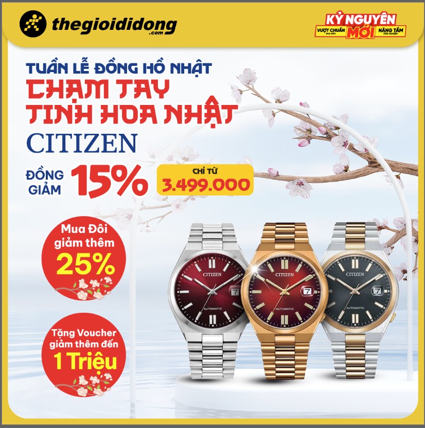 Lộ diện top đồng hồ Nhật "phá đảo" 2026: Săn ngay tại Tuần lễ Vàng Thế giới di động! - Ảnh 2. Lộ diện top đồng hồ Nhật "phá đảo" 2026: Săn ngay tại Tuần lễ Vàng Thế giới di động! - Ảnh 2.