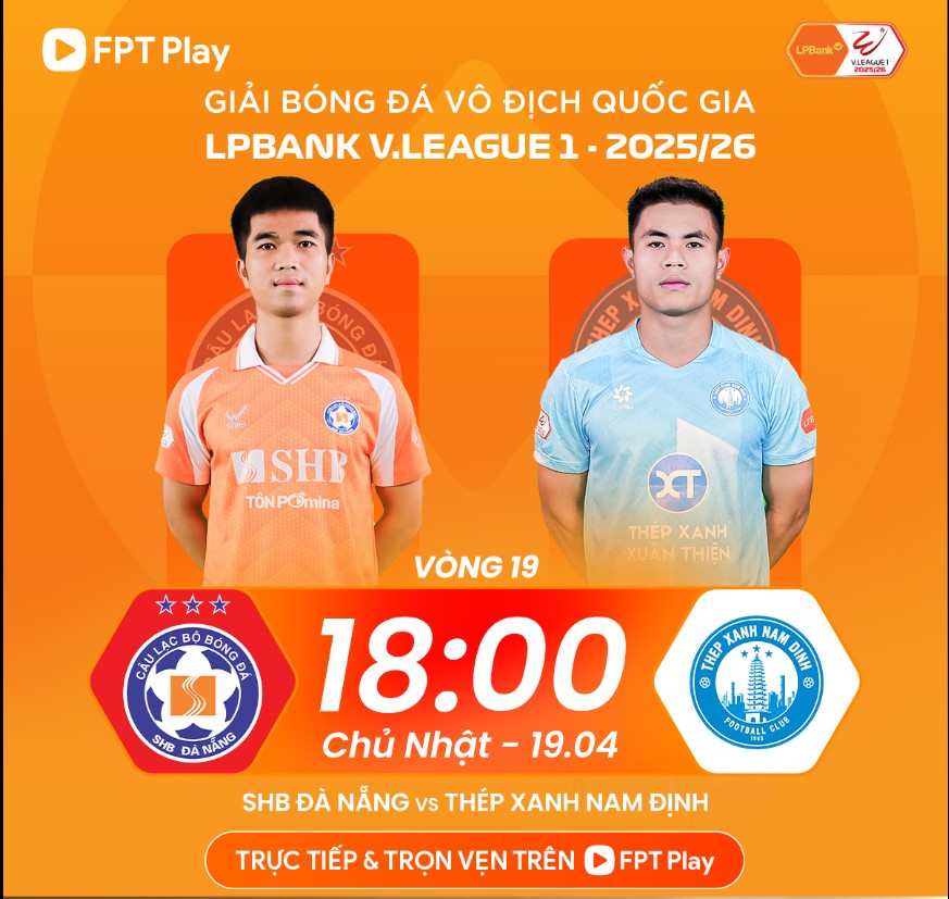 Link xem trực tiếp bóng đá SHB Đà Nẵng vs Thép Xanh Nam Định 18h00 hôm nay, V-League vòng 19 - Ảnh 2.