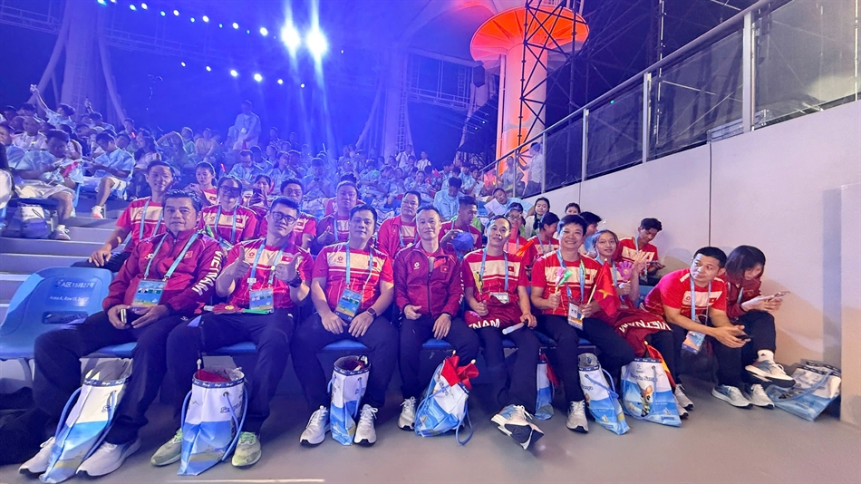Chùm ảnh: Đoàn Thể thao Việt Nam rạng rỡ tại lễ khai mạc Đại hội Thể thao Bãi biển châu Á 2026 - Ảnh 5.