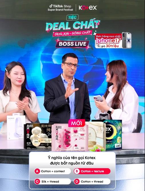 CEO Kotex trực tiếp livestream bán hàng, phá bỏ định kiến về ngành hàng - Ảnh 3.