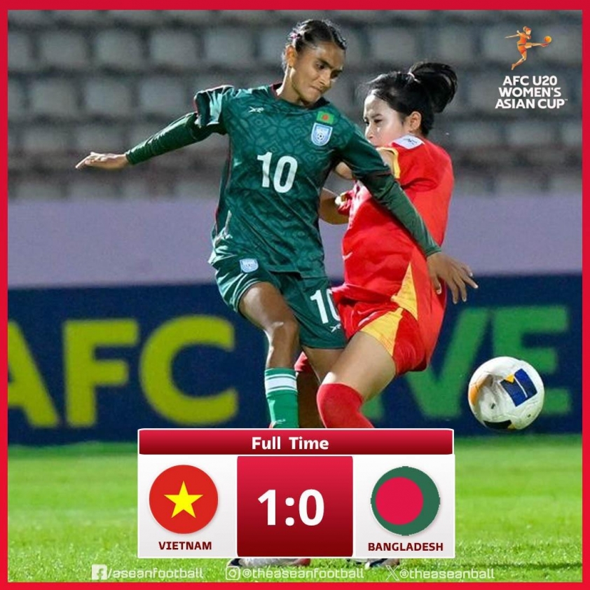 U20 nữ Việt Nam thắng tối thiểu Bangladesh, vẫn còn hi vọng đi tiếp ở giải Châu Á - Ảnh 1.