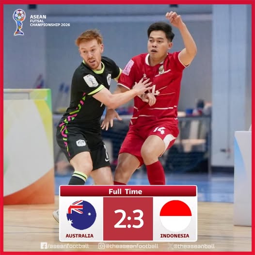 Thắng nghẹt thở Australia, Indonesia vào bán kết giải futsal Đông Nam Á 2026 với ngôi nhất bảng - Ảnh 1.
