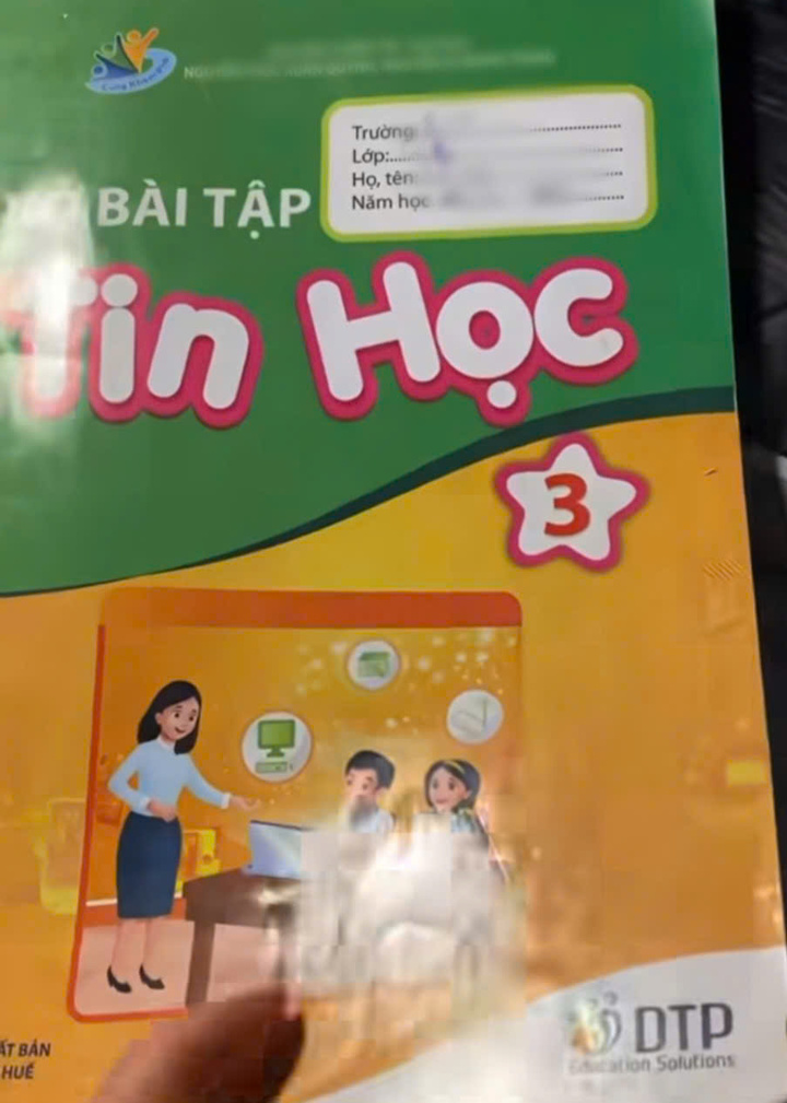 Xác minh thông tin "Sách bài tập Tin học lớp 3" chứa link website không lành mạnh - Ảnh 1.