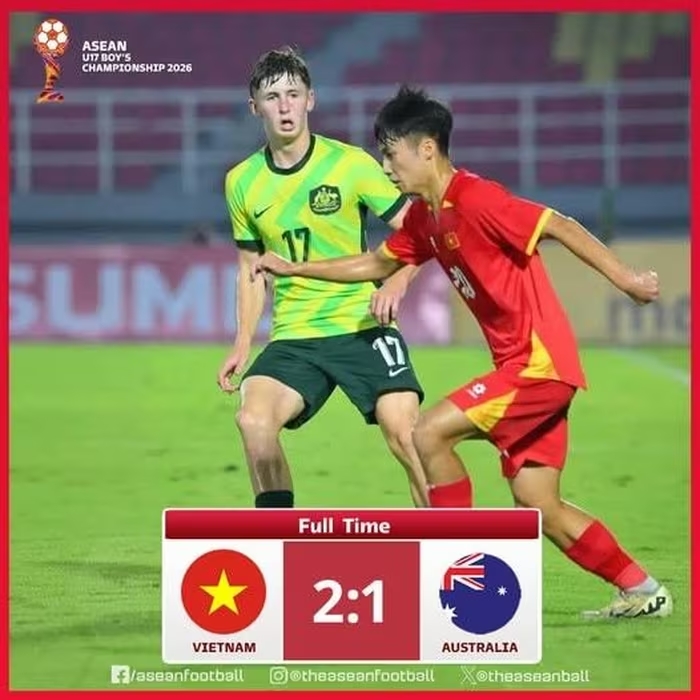 3 tuần sau khi vượt qua U17 Úc ở giải Đông Nam Á, U17 Việt Nam sẽ gặp lại đối thủ này ở tứ kết giải U17 Châu Á 2026