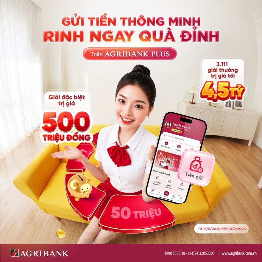 Agribank tung nhiều ưu đãi hấp dẫn dành cho khách hàng gửi tiền online, giao dịch số - Ảnh 3. Agribank tung nhiều ưu đãi hấp dẫn dành cho khách hàng gửi tiền online, giao dịch số - Ảnh 3.