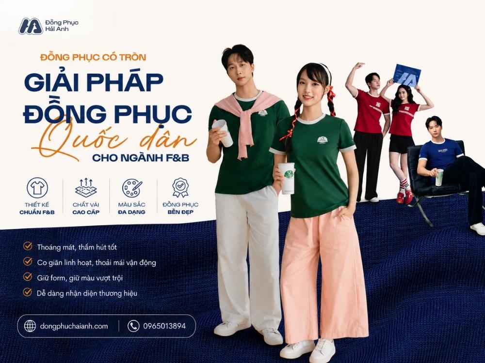 Áo thun cổ tròn Hải Anh - Giải pháp đồng phục quốc dân ngành F&B - Ảnh 1. Áo thun cổ tròn Hải Anh - Giải pháp đồng phục quốc dân ngành F&B - Ảnh 1.