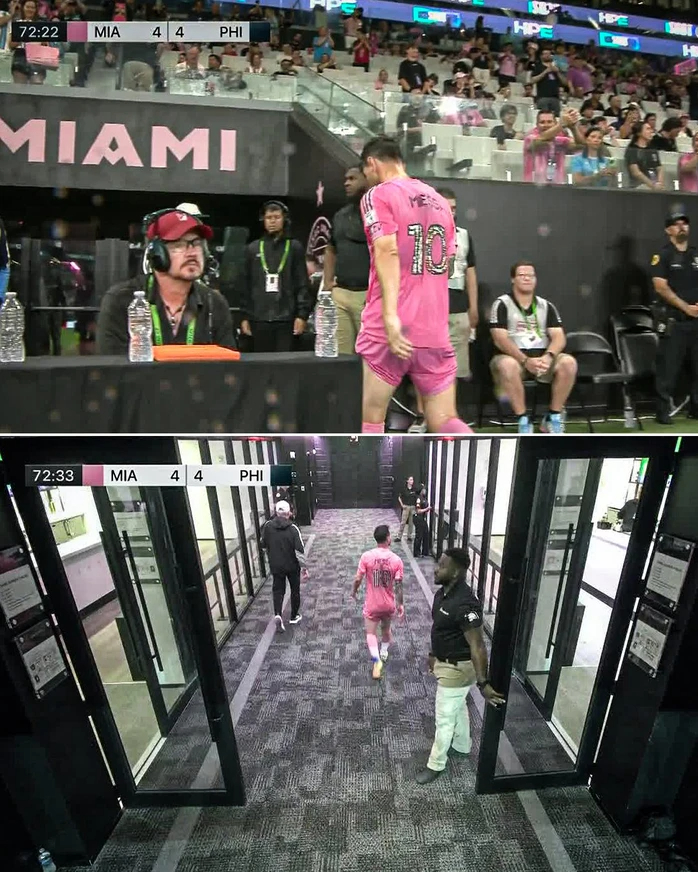 Messi bị đau đùi trái ở trận Inter Miami CF thắng Philadelphia Union ở MLS hôm 24/5 nhưng chấn thương của anh không quá nghiêm trọng Messi bị đau đùi trái ở trận Inter Miami CF thắng Philadelphia Union ở MLS hôm 24/5 nhưng chấn thương của anh không quá nghiêm trọng