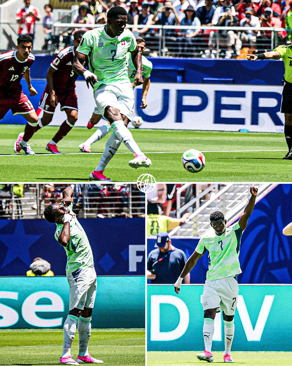 Embolo ăn mừng bàn thắng vào lưới Qatar ở World Cup 2026 Embolo ăn mừng bàn thắng vào lưới Qatar ở World Cup 2026