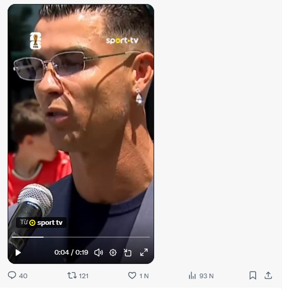 Ronaldo gây sốt khi đeo khuyên tai kim cương tới World Cup 2026 - Ảnh 3. Ronaldo gây sốt khi đeo khuyên tai kim cương tới World Cup 2026 - Ảnh 3.