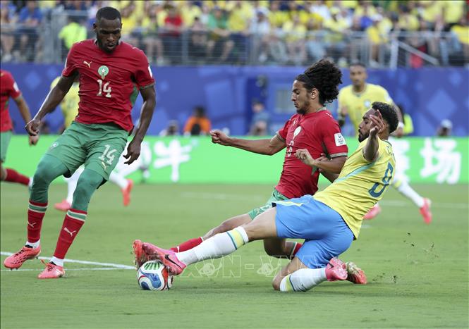 Brazil hòa Morocco 1-1 trong trận ra quân ở World Cup 2026. Ảnh: TTXVN Brazil hòa Morocco 1-1 trong trận ra quân ở World Cup 2026. Ảnh: TTXVN