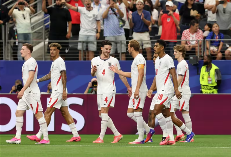 Tuyển Anh ăn mừng sau bàn thắng mở tỷ số của Harry Kane. Ảnh: FIFA Tuyển Anh ăn mừng sau bàn thắng mở tỷ số của Harry Kane. Ảnh: FIFA