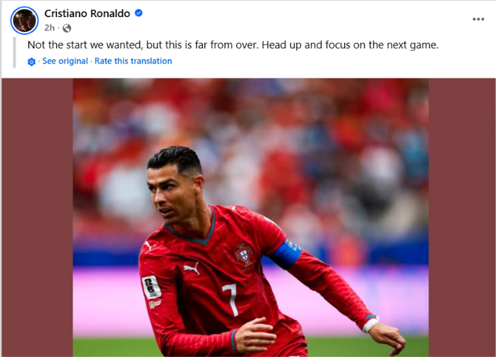 Gây thất vọng ở trận ra quân World Cup 2026, Ronaldo trấn an người hâm mộ - Ảnh 1.