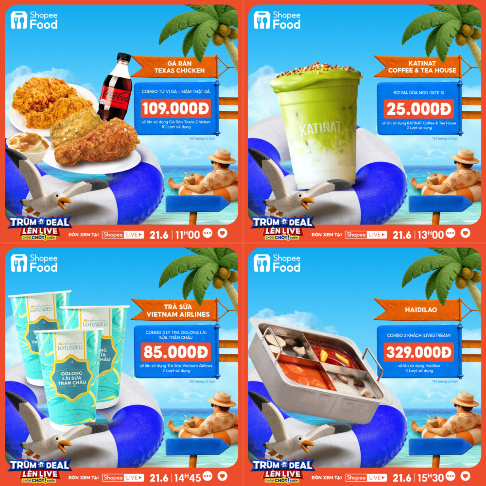 Loạt deal giải nhiệt giảm 50% chỉ có trong livestream 21/6 của ShopeeFood - Ảnh 1. Loạt deal giải nhiệt giảm 50% chỉ có trong livestream 21/6 của ShopeeFood - Ảnh 1.