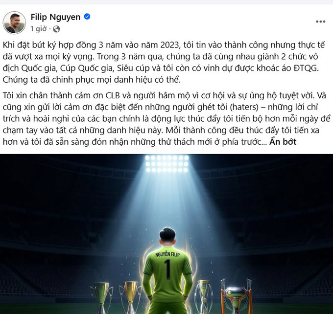 Filip Nguyễn khiến dư luận hoài nghi với bức thư chia tay kiểu 'tóm tắt - Ảnh 1.