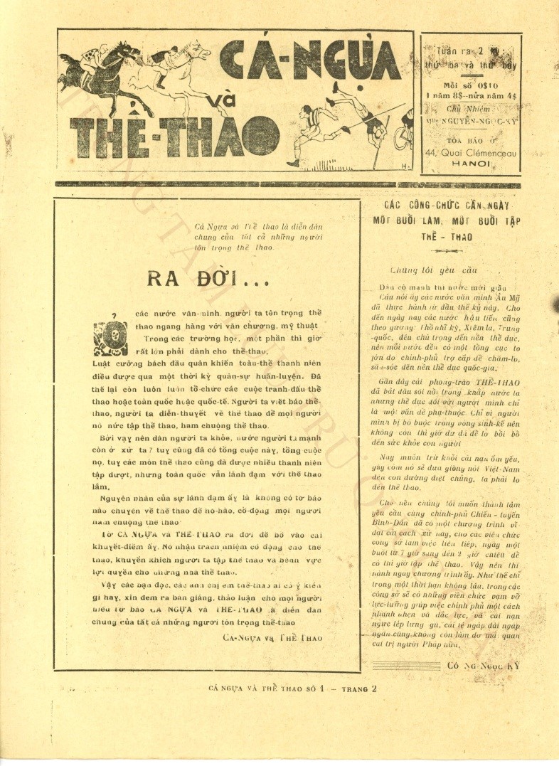 Báo Thể thao ở Việt Nam đầu thế kỷ 20 (21-6) - Ảnh 4. Báo Thể thao ở Việt Nam đầu thế kỷ 20 (21-6) - Ảnh 4.