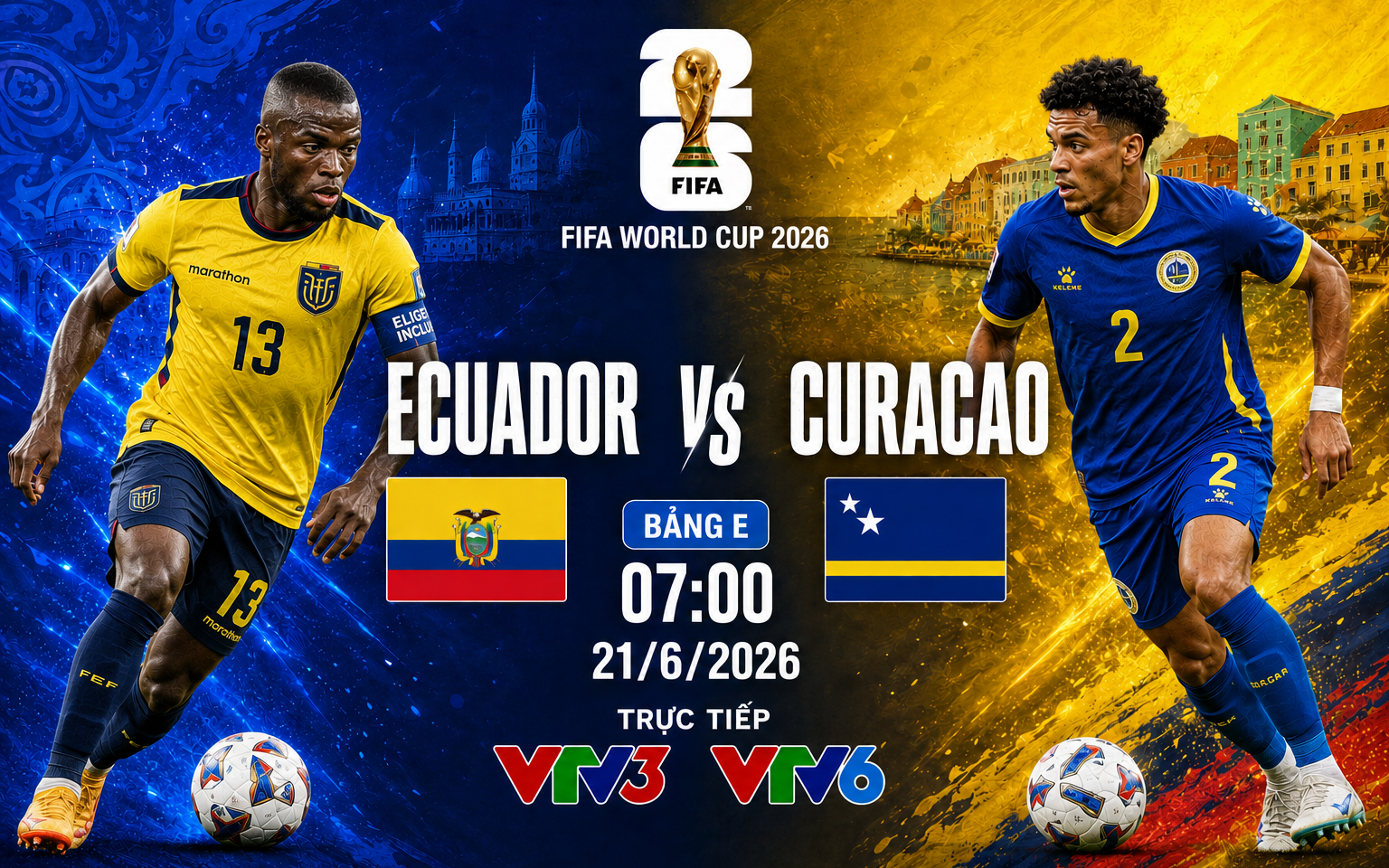 Link trực tiếp bóng đá World Cup 2026 trên VTV hôm nay 21/6