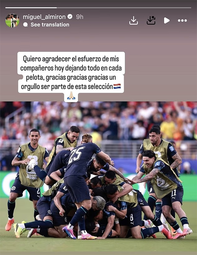 Miguel Almiron lên tiếng sau chiếc thẻ đỏ lịch sử tại World Cup 2026 - Ảnh 2. Miguel Almiron lên tiếng sau chiếc thẻ đỏ lịch sử tại World Cup 2026 - Ảnh 2.