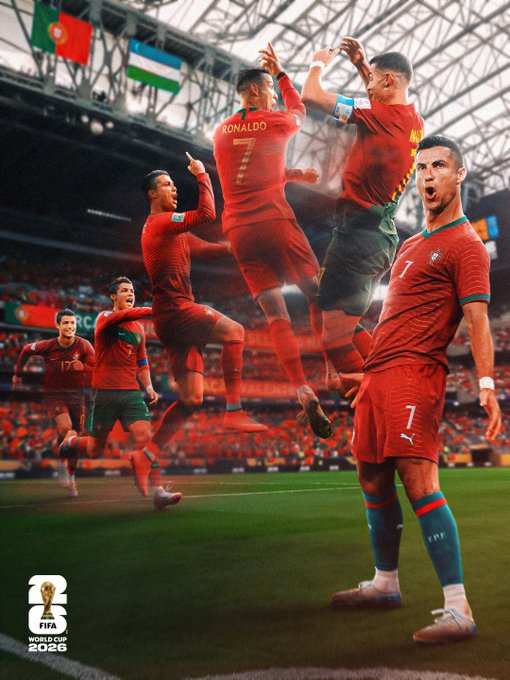 Ronaldo đã đi vào lịch sử khi trở thành cầu thủ đầu tiên ghi bàn ở sáu kỳ World Cup khác nhau, từ năm 2006 đến 2026. Ảnh: Twitter FIFA Ửold Cup Ronaldo đã đi vào lịch sử khi trở thành cầu thủ đầu tiên ghi bàn ở sáu kỳ World Cup khác nhau, từ năm 2006 đến 2026. Ảnh: Twitter FIFA Ửold Cup