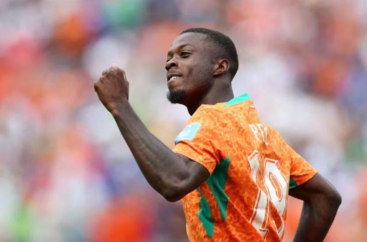 Nicolas Pepe ăn mừng bàn thắng mỏ tỷ số. Ảnh: FIFA