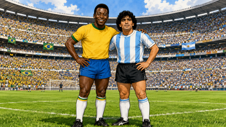 Thơ World Cup: Vua bóng đá Pele và Maradona - Ảnh 1.