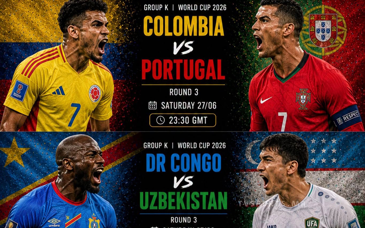 VTV6 VTV3 trực tiếp bóng đá World Cup 2026: Colombia vs Bồ Đào Nha, CHDC Congo vs Uzbekistan