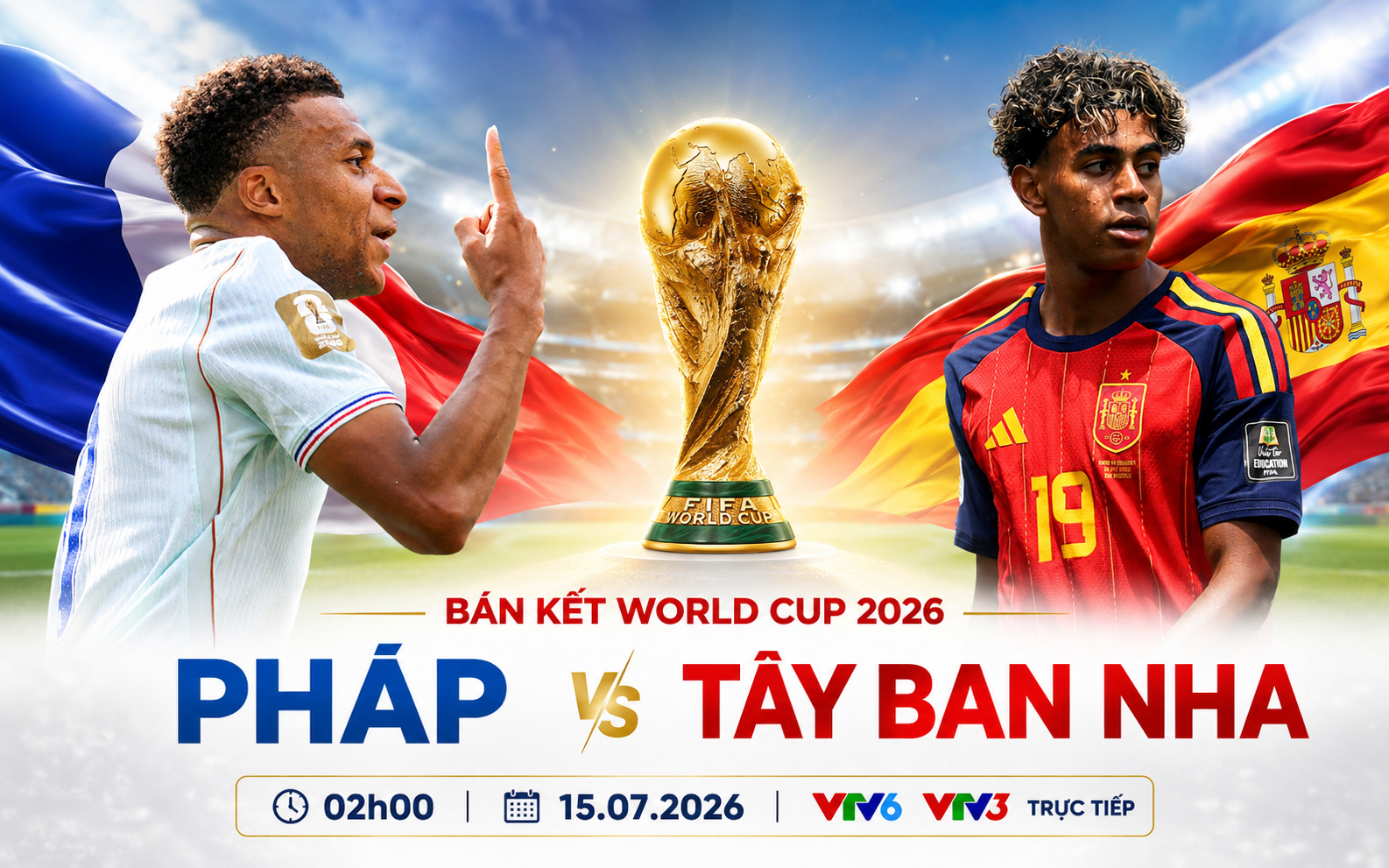 Nhận định Pháp vs Tây Ban Nha (2h, 15/7), bán kết World Cup 2026: Yamal so tài Mbappe