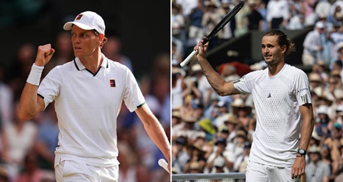 Sinner sẽ đánh bại Zverev ở chung kết Wimbledon 2026? Ảnh: X Sinner sẽ đánh bại Zverev ở chung kết Wimbledon 2026? Ảnh: X