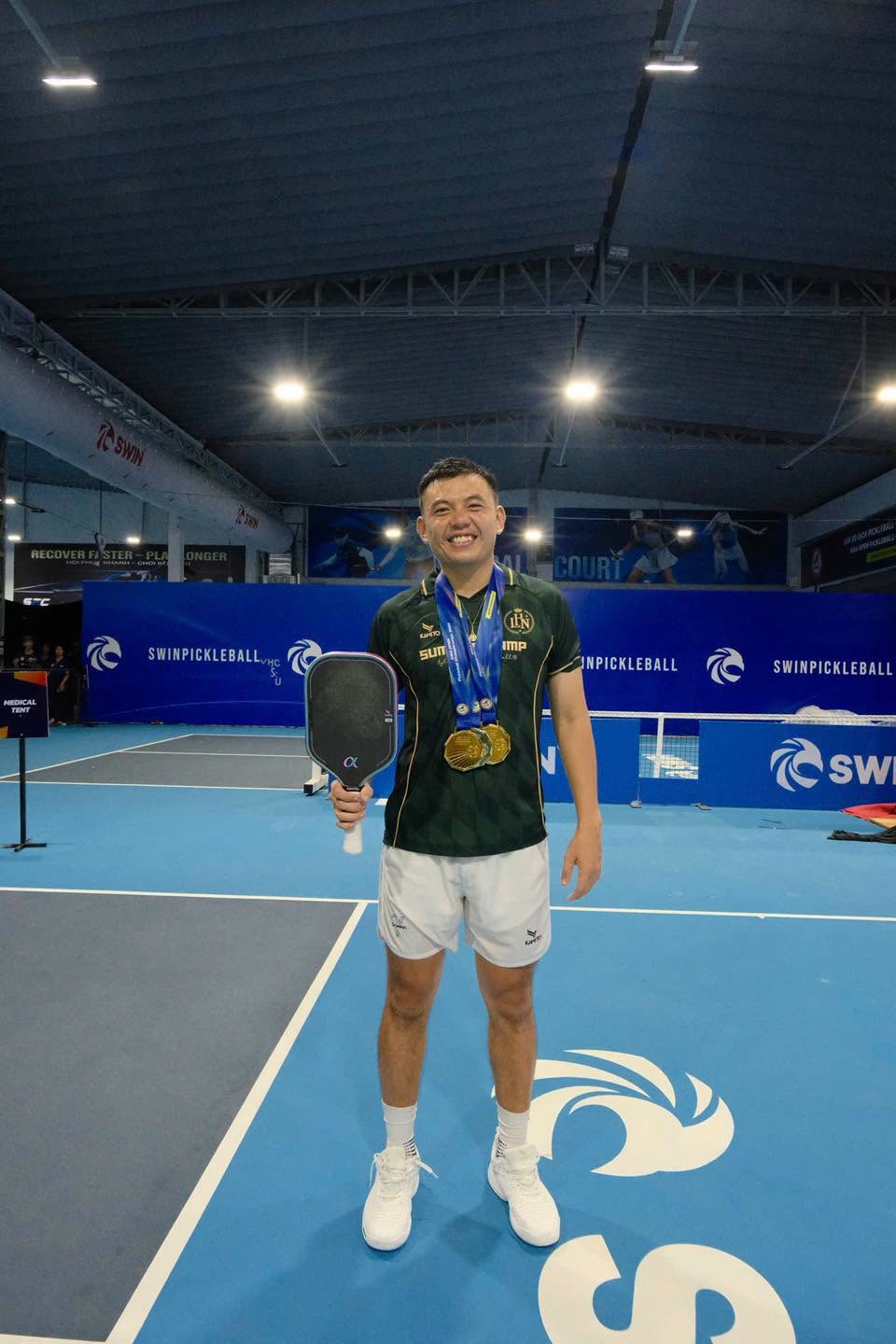 Lý Hoàng Nam giành cú đúp HCV ở giải pickleball châu Á - Ảnh 1.
