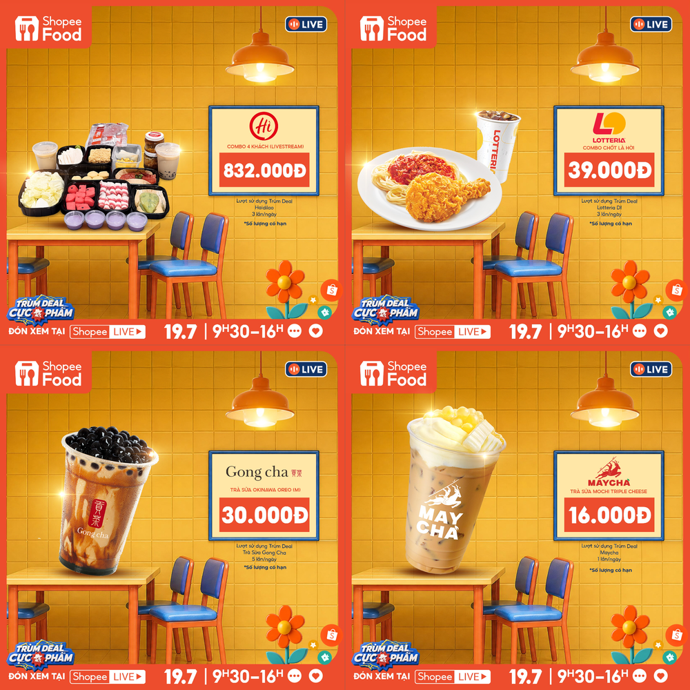 Cuối tuần xem livestream, nắm ngay bí kíp săn deal món ngon siêu hời cùng ShopeeFood - Ảnh 1. Cuối tuần xem livestream, nắm ngay bí kíp săn deal món ngon siêu hời cùng ShopeeFood - Ảnh 1.