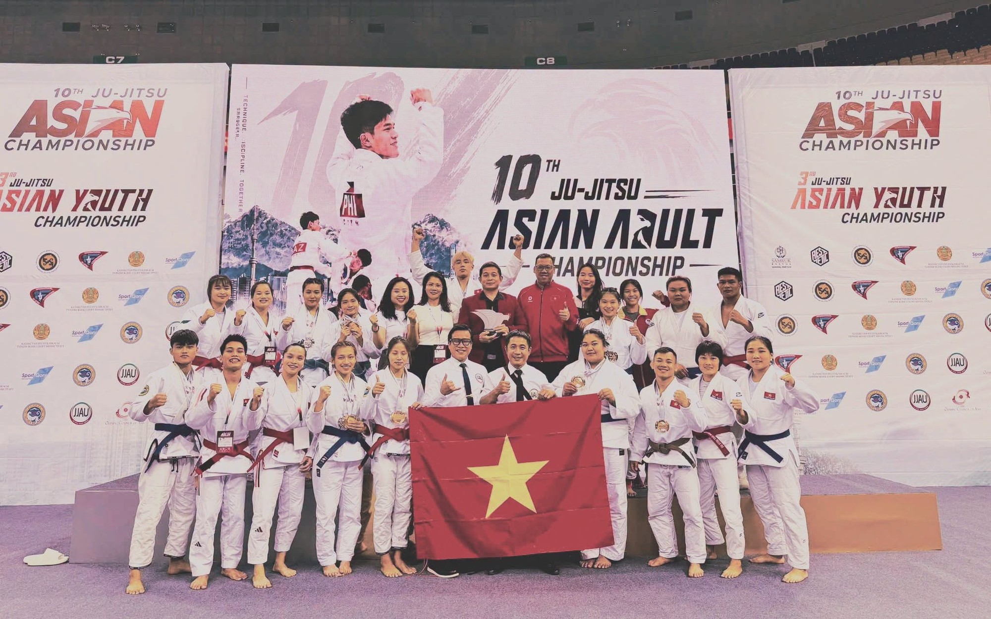 Jujitsu Việt Nam giành 12 HCV, xếp nhì toàn đoàn tại giải vô địch châu Á