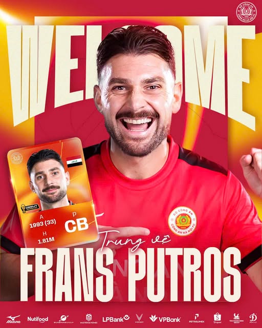 CLB Công an Hà Nội chiêu mộ tuyển thủ Iraq vừa dự World Cup - Ảnh 1. CLB Công an Hà Nội chiêu mộ tuyển thủ Iraq vừa dự World Cup - Ảnh 1.